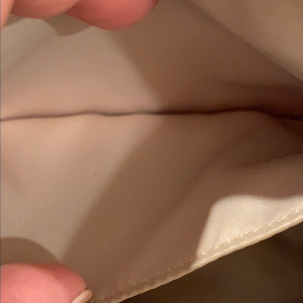 COACH off white wristlet with silver hardware - Picture 6 of 8